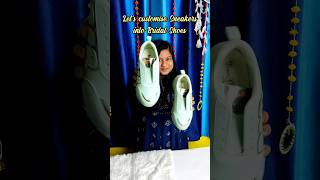 DIY Bridal Shoes  Customised Bridal Sneakers bridalshoes [upl. by Bigod298]