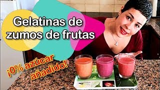 Cómo hacer GELATINA con JUGO de FRUTAS NATURALES 🍓 [upl. by Lleruj364]