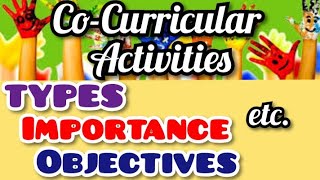 Co Curricular Activities in schoolsSchool Management Bed Sem 2 BScBA BEd Sem 4 notes [upl. by Ertha]