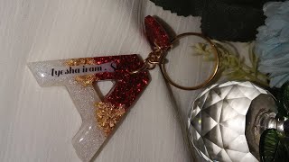 Resin name keychain  resin keychain  resin art [upl. by Guntar]