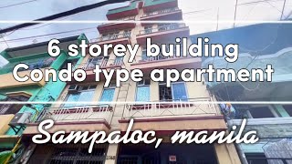 V63024 Sampaloc manila 6 storey condo type building with penthouse floor area 600 sqm [upl. by Jonna]