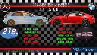 BMW M2 G87 460PS VS MERCEDES AMG A45 S 4MATIC 422PS ACCELERATION 0250KMH [upl. by Kopple]