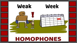 Homophones  Examples of 60 homophone pairs  English Vocabulary  Homographs  Homonyms [upl. by Staal]