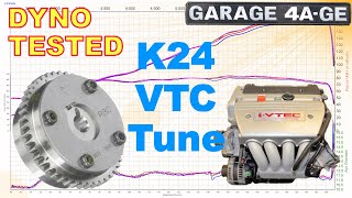 K24 Honda VTC tuning  Cam timing dyno tested k24 pt2 [upl. by Duwad]