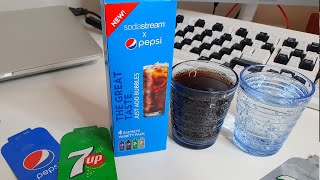 SodaStream x Pepsi amp 7up Syrup Sample Pack Review Pepsi Max  7 Up Free [upl. by Dael]