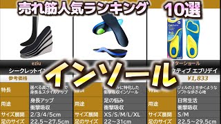 インソール 売れ筋人気おすすめランキング10選【2024年】【中敷き靴】 [upl. by Aicarg]