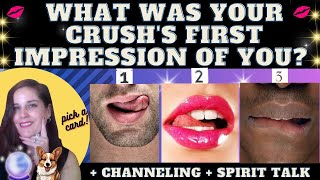 WHAT WAS YOUR CRUSHS FIRST IMPRESSION OF YOU♥TAROT PICK A CARD READING Spirit Talk  Channeling [upl. by Patty]