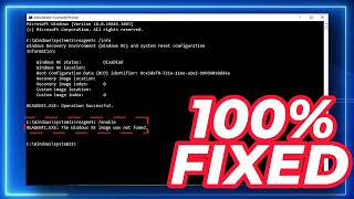 FIX  REAGENTCEXE The Windows RE image was not found ON windows 10 or windows 11 [upl. by Karlow]