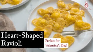 HeartShaped Ravioli Stuffed with Ricotta amp Mozzarella Cheese [upl. by Ttenna]