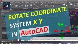 Rotate Coordinate System X Y AutoCAD Turn Drawing and Change UCS axes [upl. by Hardy628]