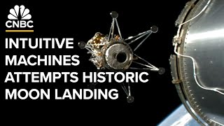 Watch Intuitive Machines attempt first US moon landing in over 50 years — 2222024 [upl. by Oelak235]