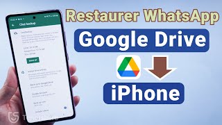 Restaurer sauvegarde WhatsApp Google Drive sur iPhone 2023 [upl. by Kape]