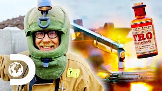 Adam Savage Triggers Nitroglycerin Explosion With A Hammer  Savage Builds [upl. by Oakes]