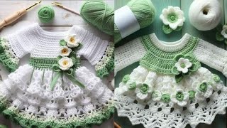 💯 BEAUTIFUL CROCHET PRINCESS DRESS DESIGNS FOR BABY GIRLCROCHET DRESS DESIGNScrochet viralvideo [upl. by Hercule]