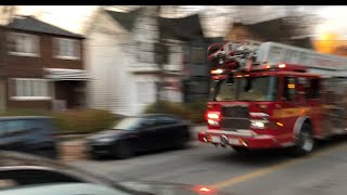 Short Toronto Fire Service Spare A426 absolutely flying down Lansdowne Avenue [upl. by Ellenehc]