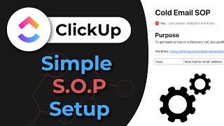 How to set up an SOP in ClickUp Standard Operating Procedure [upl. by Eixid]