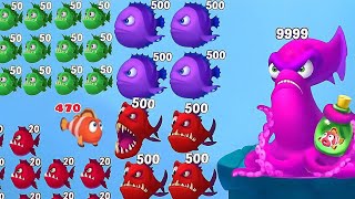 Fishdom Ads Mini Games 05 New Update All Levels  Eat Fish Trailer [upl. by Menard]