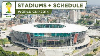 FIFA World Cup 2014 Brazil  All Stadiums  Schedule HD [upl. by Attenhoj749]