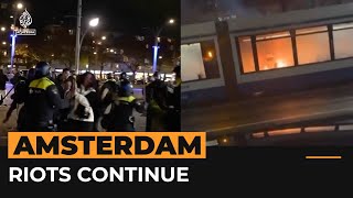 Riots in Amsterdam as tensions remain high over Israeli fans’ violence  Al Jazeera Newsfeed [upl. by Martie]