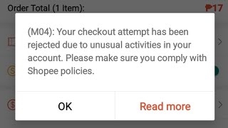 How to fix checkout rejected on shopee M04 [upl. by Naret999]