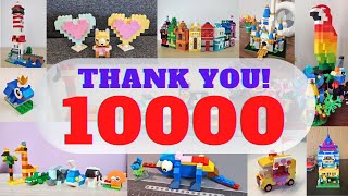 THANK YOU 10 000 SUBS Lego Classic Building Ideas [upl. by Gypsie]