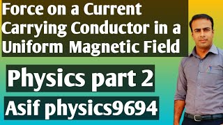 Force on a Current Carrying Conductor in a Uniform Magnetic Field for Class 12 [upl. by Anstice]