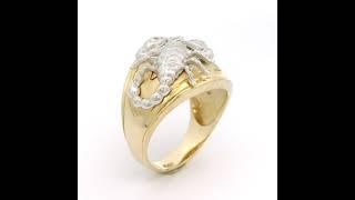 14k Gold 18mm Tri Color Scorpion Ring [upl. by Kirch]