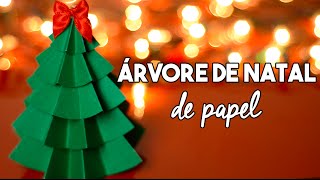 DIY Natal  Como fazer árvore de natal de papel  Projeto Natal DIY [upl. by Poyssick441]