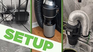 How to InstallSetup Inline Fan Kit  Grow Tent Ventilation  Hang or Floor  Vivosun AC Infinity [upl. by Artkele]