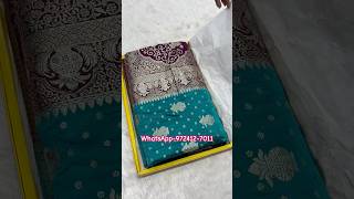 A very beautiful pure satin silk Sky and wine colour Sarees trending shorts video youtube new [upl. by Linden]