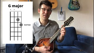 Easy Mandolin Chords  G C D  Beginner Lesson [upl. by Fenny770]