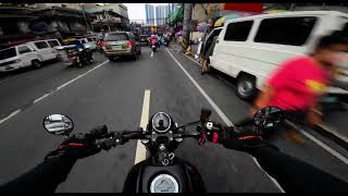 To the shop  YAMAHA XSR 155 POV Raw sound [upl. by Eelannej]