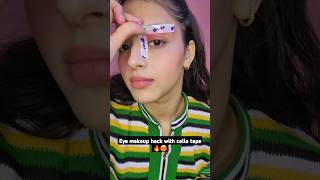 VIRAL Eyemakeup Hack With Cello Tape✨️🔥 shortfeed tranding eyemakeuphack [upl. by Ardnahsal]