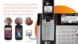 ATampT TL96273 2 Handset Connect to Cell™ answering system with dual caller IDcall waiting [upl. by Bornstein]