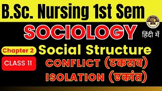 Class 11  Social Process  CONFLICT ISOLATION in Sociology  BSc Nursing 1st Sem online class [upl. by Mehta170]