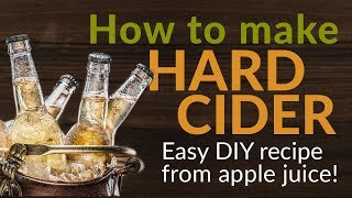 How to Make Hard Cider from Apple Juice  Easy DIY Recipe [upl. by Kcinimod132]