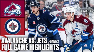 1st Round Colorado Avalanche vs Winnipeg Jets Game 2  Full Game Highlights [upl. by Hafital]