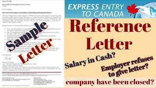 Reference Letter  Express Entry Canada 2020 Sample Letter [upl. by Cheria]