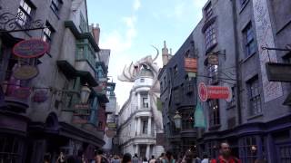 Firebreathing Dragon at Gringotts Bank Diagon Alley Universal Studios Florida [upl. by Spurgeon]