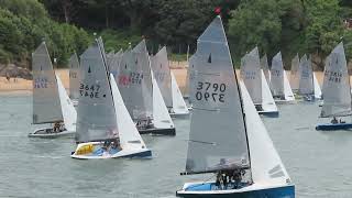 Salcombe Gin Merlin Rocket Week 2024 Wednesday Morning Race Start by Malcolm Mackley [upl. by Argus]