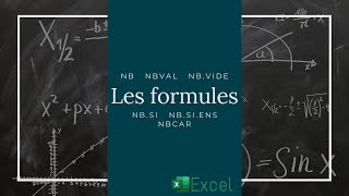 Excel  Les formules NB NBVAL NBVIDE NBSI NBSIENS NBCAR [upl. by Attwood606]