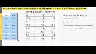 EXCEL calcul de la moyenne des notes qui contiennent des points au lieu des virgules [upl. by Verras543]