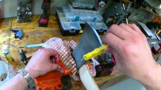 How to sharpen a cheap axe to razor sharp with a file [upl. by Carlotta614]