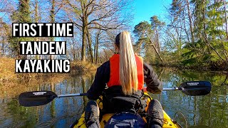 5 Minutes On The Basingstoke Canal  SPRINGTIME TANDEM KAYAKING  Cambridge Kayaks  GoPro 4K [upl. by Atsyrc]