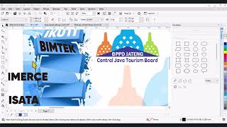 Cara membuat text sesuai dengan shape CorelDraw [upl. by Derfla143]