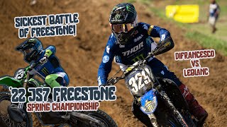 Best Battle of Freestone LeBlanc vs Difrancesco  250 A Moto 3 [upl. by Lewie]