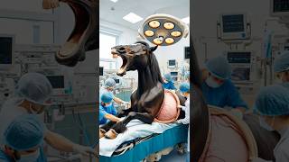 Doctors save pregnant mare horse mare pregnant humanity helptheanimals horselover foal [upl. by Crispen]