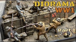 ASSEMBLER ET PEINDRE SES PREMIÈRES FIGURINES  Diorama WW1  Partie 1 [upl. by Kruter]