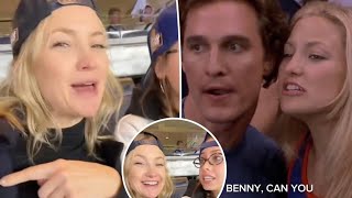 Kate Hudson recreates iconic ‘How To Lose a Guy in 10 Days’ scene at Yankees vs Dodgers game [upl. by Arakihc]