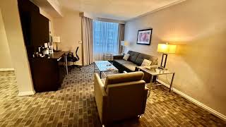 Travel Double Tree Hilton Downtown Toronto 1 King 2 Room Deluxe Suite wKitchen  Sofabed Room 2307 [upl. by Akkina256]